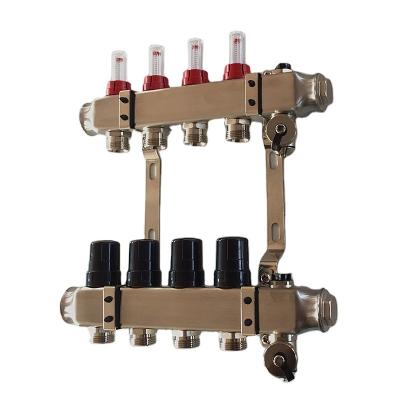 China Modern underfloor heating manifold with flow meters and thermostatic valves for sale