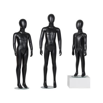 China Stand Pictures Realistic Child Mannequin Kids Stand Sit Black Full Body Models Display for sale