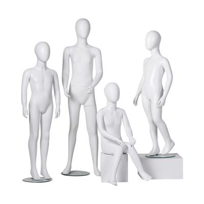 China Newest Normal Stand Child Teenage Mannequin Kids Stand Sitting Position Mattewhite Full Body Models Display for sale