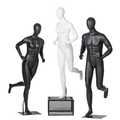 China White Muscle Mannequin Stand Guangzhou Black Sports Model Whole Body Torso Male Female Running Mannequin for sale