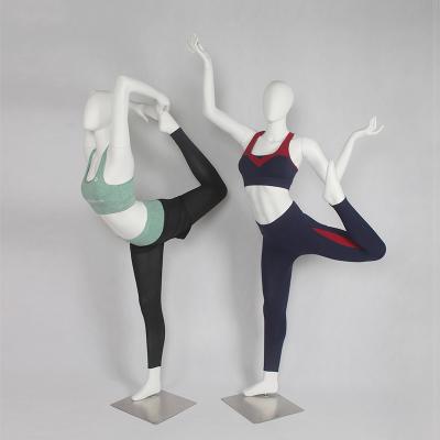 China Window Freestanding Display Stand Full Body Props Female Full Body Dance Pose Dummy Mannequin Sportswear Yoga Model for sale