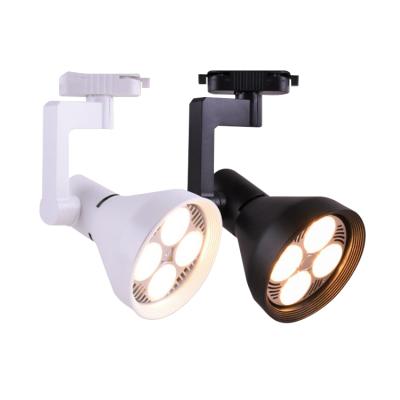 China Modern commercial adjustable moving light fixture 3000k moving head track light cob linear rail 40W led lighting track for sale