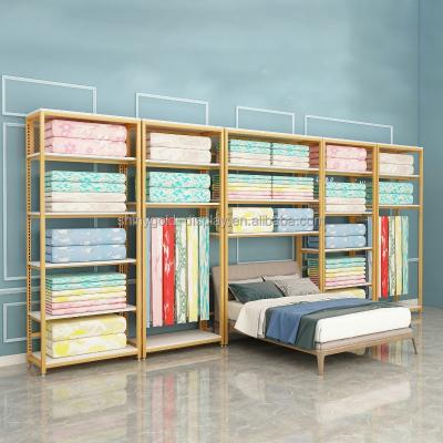 China Shops Beddings Wadded Comforter Display Stand Combination Sheet Home Textiles Show Comforter Rack for sale