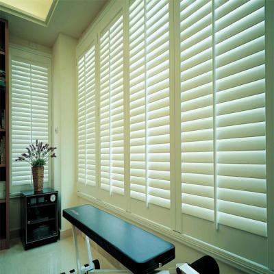 China Easy Assembled Australian Standard Sliding PVC Window Plantation Shutter for sale