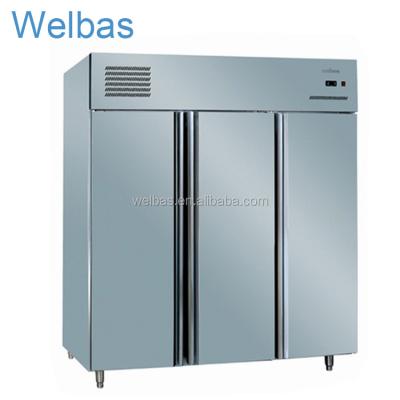 China Professional Meat Three Doors Food Refrigeration Equipment Single-temperature Kitchen Static Cooling Refrigerator for sale