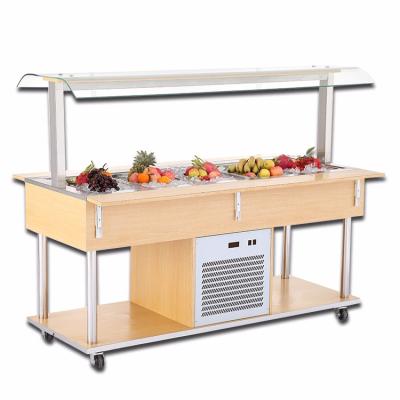 China Luxury Style R134a Wooden Buffet Salad Bar Single-temperature OEM Cold Equipment M-HK1810FL5 for sale