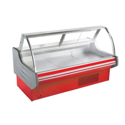 China Commercial Single-temperature Fresh Meat Showcase Refrigerator Meat Display Refrigerator Cake Display Refrigerator Showcase for sale