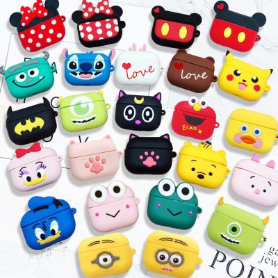 China For Inear Earphone Cute 3D Cartoon Earphone Bags For Apple Airpods Pro Soft Silicone Case For Airpods 3 TWS Earbuds TPU Wireless Cover With Head Cha for sale