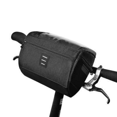 China Cycling Bicycle Front Frame Bag Pannier Pouch Bicycle Bag Handlebar Storage Basket Bag Mountain with Cycling Transparent PVC Phone Holder for sale