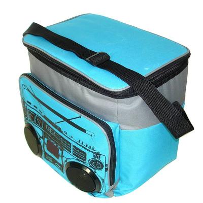 China Waterproof Golf Cart Tote Portable Lunch Box And Soft Insulated Folding Cooler Bag With Speaker for sale