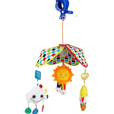 China Toy Jollybaby Rainbow Push Baby Crib Educational Teaching Study Rattle Musical Baby Mobile Toys Hanger Soft Hanging Crib for sale