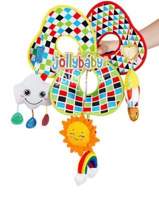 China Toy Jollybaby Rainbow Bed Rattle Educational Teaching Study Baby Musical Mobile Toys Hanger Soft Hanging Crib for sale