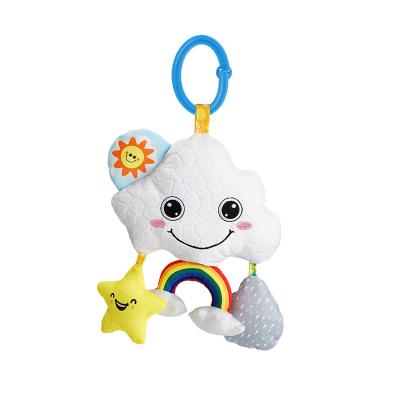 China Promotion Jollybaby Infants Chewing Cute Plush Shape With Teether Ratchet Hanging Toys for sale