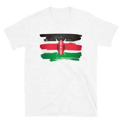 China Wholesale Cheap Basic Men's Breathable Polyester T-shirt No Brand High Quality T-shirt Kenya Flag T-shirt for sale