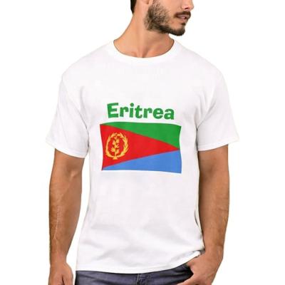 China 100% Eritrea flag unisex orgnizer T-shirts screen printing T-shirt low MOQ breathable custom blank cotton for sale