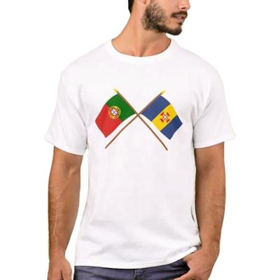 China 100% Oversize MADEIRA ISLANDS Flag T-shirt Men Brand Hip Hop Color Breathable Cotton Tee Shirt Wholesale for sale