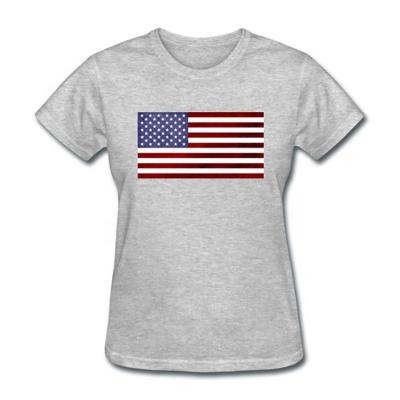 China Breathable Custom Slogan Mens T-shirt White Custom Heavyweight T-shirt USA T-Shirts for sale