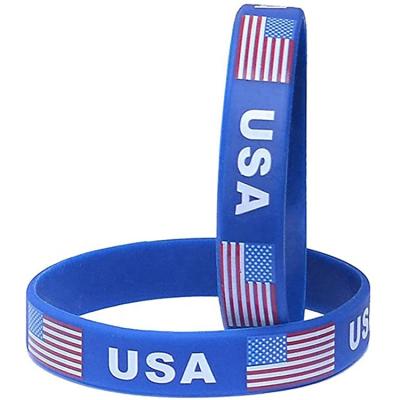 China Hot sale election campaign gifts silicone rubber custom made diy wristbands plastic general election silicone plastic wristband for sale