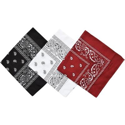 China Custom Paisley Bandana Election Bandana Logo Cotton Campaign Bandana Square Printing Multifunctional Multifunctional Scarf Promotional Scarf for sale