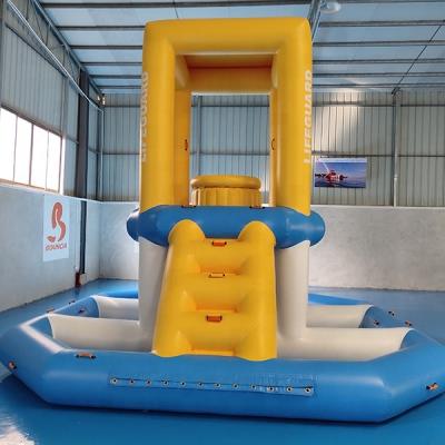 China 0.9mm PVC Tarpaulin 0.9mm PVC Tarpaulin Inflatable Lifeguard Tower For Water Park for sale