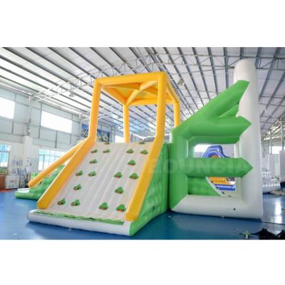 China 0.9mm PVC Tarpaulin Bounica Inflatable Floating Water Climbing Tower For Water Park for sale