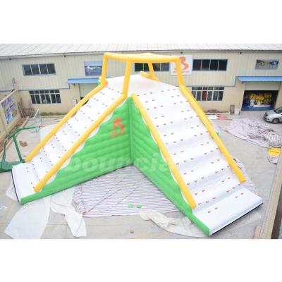 China 0.9mm PVC Tarpaulin Giant Inflatable Floating Water Action Tower For Aqua Game for sale