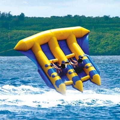 China PVC TARP Inflatable Flying Fish Banana Boat / Flying Inflatable Water Sled For Water Sports for sale