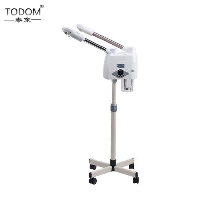 China Floor Stand Spa Beauty Facial Massage Clean Skin Care Equipment Professional Cold-Hot Facial Steamer for sale