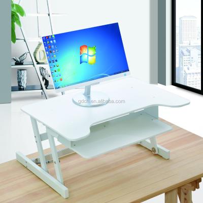 China PANEL Adjustable MDF Height Desktop Computer Monitor Stand Build Your Own Sit Stand Desk for sale