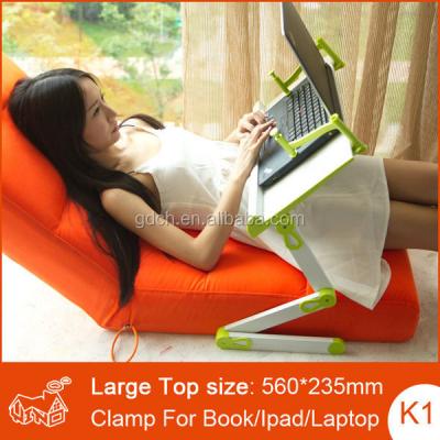 China LAPTOP DESK Laptop Table Bed Computer Desk Folding Portable Laptop Desk (K1) White for sale