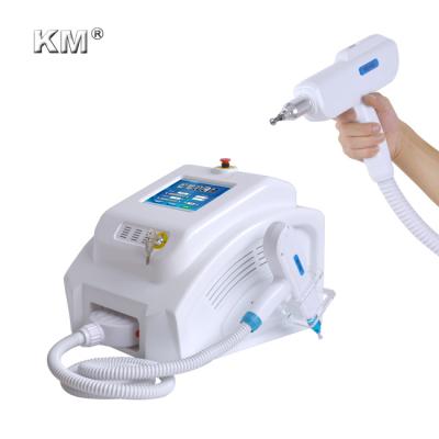 China Skin rejuvenation discount! Distributors want Q-swiched ND yag laser/ND yag laser tattoo removal machine with 532nm black 1064nm and 1320nm headstock for sale