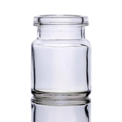 China Round Gift Flint Glass Spice Honey Glass Bottle Jar for sale