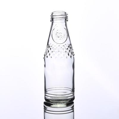 China Beverage Factory Supply Customized Recycled Round 136ml Small Flint Crystal Glass Bottle For Beer Whiskey Beverage Squeezer Sauce for sale