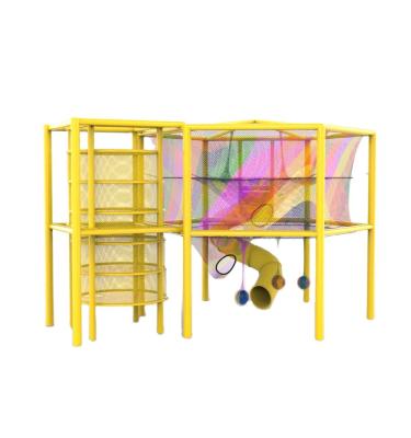 China Anti-UV Net based indoor soft play rainbow climbing net playground for kids for sale