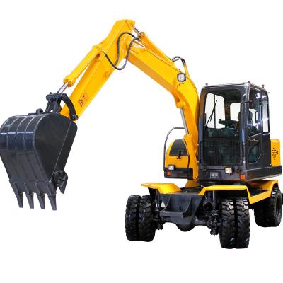 China energy & LICHMACH Sales Sinomach Brand Mining Wheel Excavator 7.5ton Hydraulic Small Wheel Excavator for sale