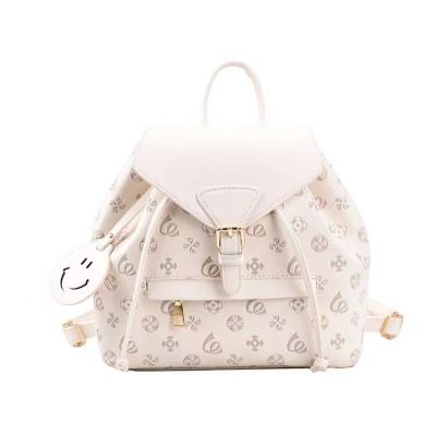 China SY 2022 new fashion waterproof girls stretching PU leather lady bags embossed print backpack girls travel school backpack for women for sale