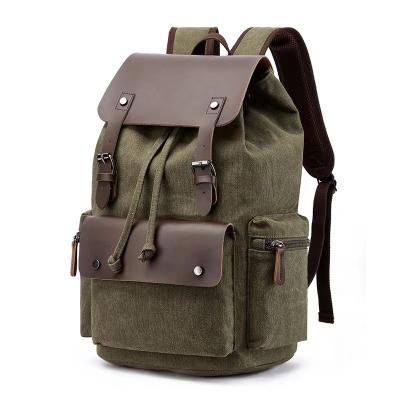 China SY 2022 Good Quality Canvas Leisure Bag Men Backpack PORTABLE Wholesale Student Schoolbag for sale