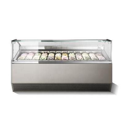 China PROSKY Single-Temperature New Design Commercial Gelato Display Cabinets Freezer Showcase Showcase for sale