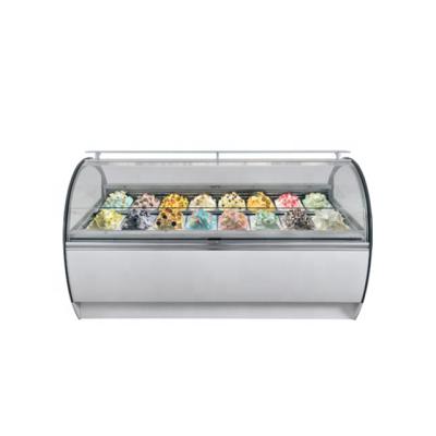 China PROSKY Single-temperature customized commercial ice cream cake display freezer for milk tea shop or restaurant for sale