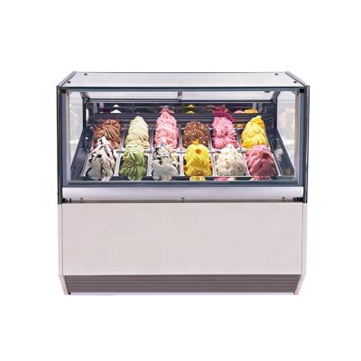 China Single-temperature Mini Ice Cream Vertical Glass Display Freezer Gelato Cabinet For Sale for sale