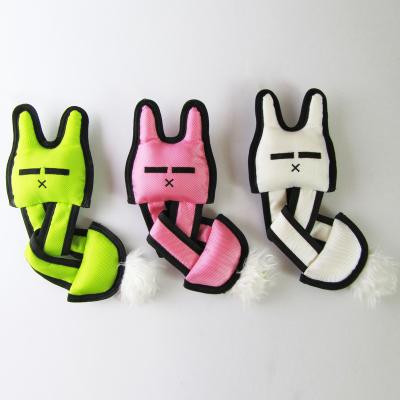 China Sustainable Pet Product Rabbit Shaped Stuffed Toy For Dog Play Oxford Material For Dog Chew for sale