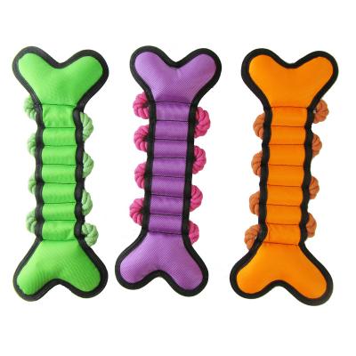 China Viable Pet Product Bone Shaped For Dog Play Oxford Cloth For Dog Chew Rope Toy for sale