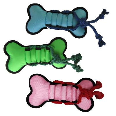 China Pet Product Viable Bone Shaped For Dog Play Oxford Cloth For Dog Chew for sale