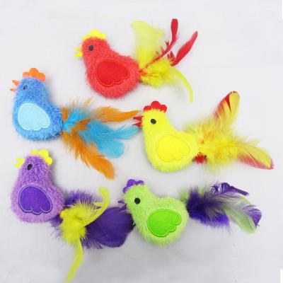 China Viable Pet Toy Cat Toy Rooster Trained For Cat Play With Polyester Material Plush Toy For Indoor Play for sale