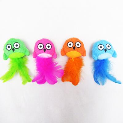 China Viable Toy Polyester Material Cat Toy Pet Owl Shaped With PP Cotton Inner For Indoor Play for sale