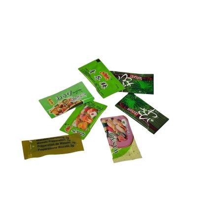 China Halal Wasabi Sauce Wasabi 3G Mini Sachet Takeaway Japanese Sushi Food and Sushi Seafood Sticks Horseradish for sale