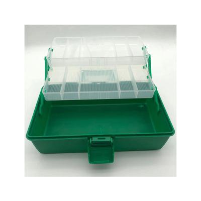 China PP Factory Direct Selling Multifunctional 3-Layer Fishing Lure Tool Box Large Durable Plastic Fishing Tackle Box 31x18x14cm for sale