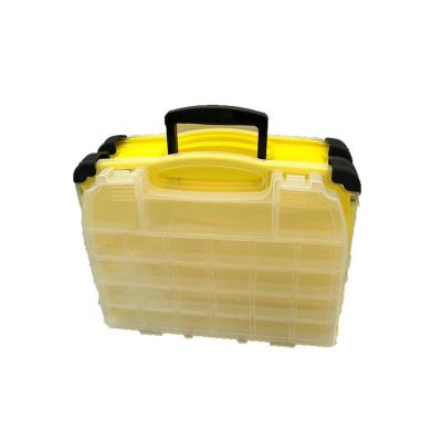 China Regular Super Quality Double Sided Road Toolbox Plastic Sub Multi Function Portable Accessories Storage Fishing Tool Box for sale