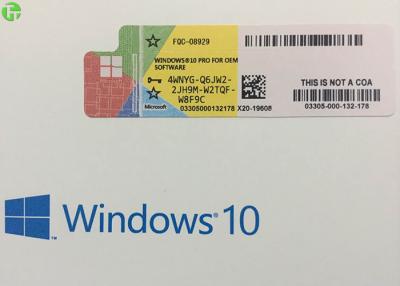 China Software DVD do OEM de Windows 10 com o QG original Windows da compra do software do OEM de Microsoft do pacote do COA à venda