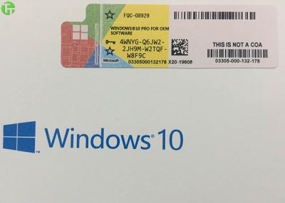 China Online Activation Windows 10 Professional Key Code , Genuine Win 10 Pro OEM Key for sale